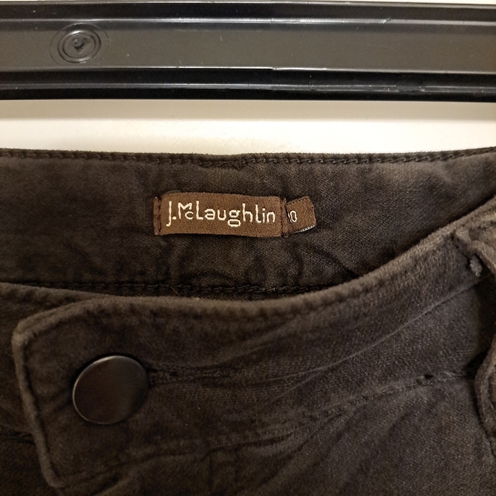 J. McLaughlin Velour Pants Elephant Brown Sz 10 EUC - Picture 4 of 7